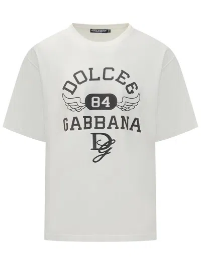 Dolce & Gabbana Men Cotton T-shirt In White