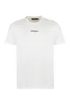Dolce & Gabbana White Crewneck T-shirt With Signature Logo In White
