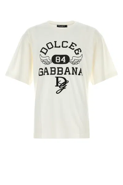 Dolce & Gabbana Men Cotton T-shirt In White