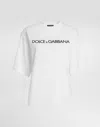 Dolce & Gabbana Dolce&gabbana White Crew-neck T-shirt With Logo In Cotton Women In White