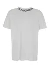 DOLCE & GABBANA WHITE T-SHIRT WITH CONTRASTING LOGO PRINT IN COTTON MAN
