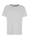 DOLCE & GABBANA WHITE T-SHIRT WITH CONTRASTING LOGO PRINT IN COTTON MAN