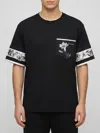 Dolce & Gabbana Cotton And Silk T-shirt With Print In Black