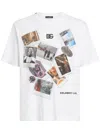 Dolce & Gabbana White Postcard Print Cotton T-shirt In White