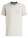 Dolce & Gabbana White Technical Piqué Cotton Tshirt With Embroidery In White