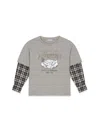 Dolce & Gabbana T-shirt Prairie Sleeves Checks In Multicolour