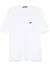 Dolce & Gabbana Crew Neck T-shirt In White With Logo In White