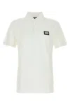 Dolce & Gabbana Cotton Piqué Polo-shirt With Branded Tag In White