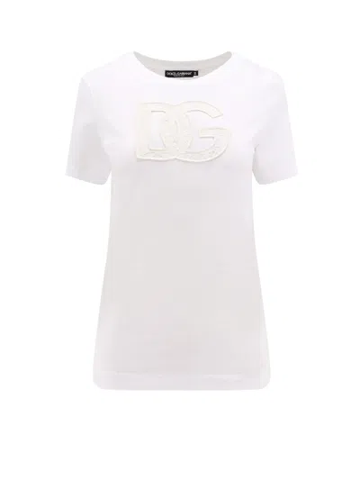Dolce & Gabbana Logo Cotton T-shirt In White