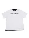 Dolce & Gabbana Jersey T-shirt With Dolce&gabbana Embroidery In White