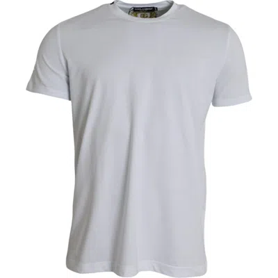 Pre-owned Dolce & Gabbana T-shirt White Cotton Roundneck Short Sleeve It42/us32/xs 450usd