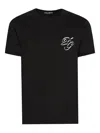 Dolce & Gabbana Crew Neck Short Sleeves T-shirt In Black