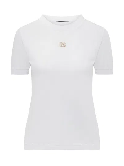 Dolce & Gabbana T-shirt With Dg Logo In White
