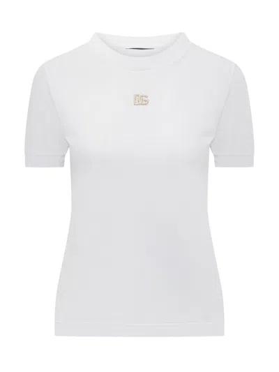 Dolce & Gabbana T-shirt With Dg Logo In White