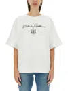 Dolce & Gabbana T-shirt With Lettering Logo In White