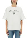 Dolce & Gabbana T-shirt With Lettering Logo In White