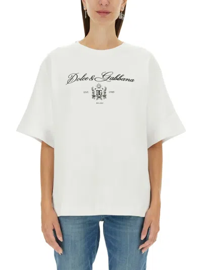 DOLCE & GABBANA DOLCE & GABBANA T-SHIRT WITH LETTERING LOGO