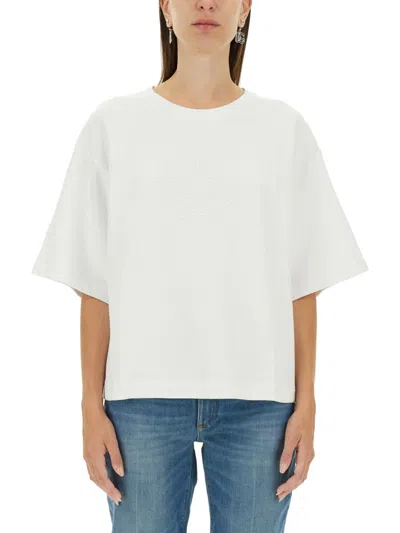 Dolce & Gabbana Women T-shirt With Lettering Logo In White