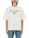 Dolce & Gabbana T-shirt With Lettering Logo In White