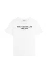 Dolce & Gabbana Short-sleeved Jersey T-shirt With Dolce&gabbana Print In Neutral