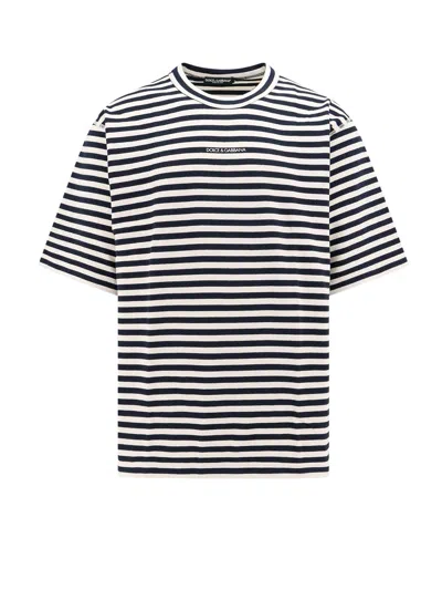 Dolce & Gabbana Dolce&gabbana Men Striped T-shirt In Multicolor