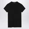 Dolce & Gabbana Dolce&gabbana Black T Shirt With Logo Embroidery In Black