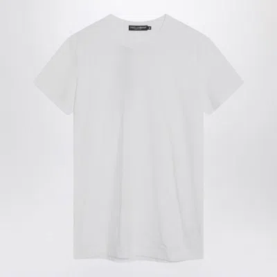 Dolce & Gabbana T-shirt With Logo Embroidery In White