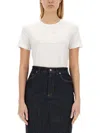 Dolce & Gabbana T-shirt With Logo Patch T-shirts White In Black