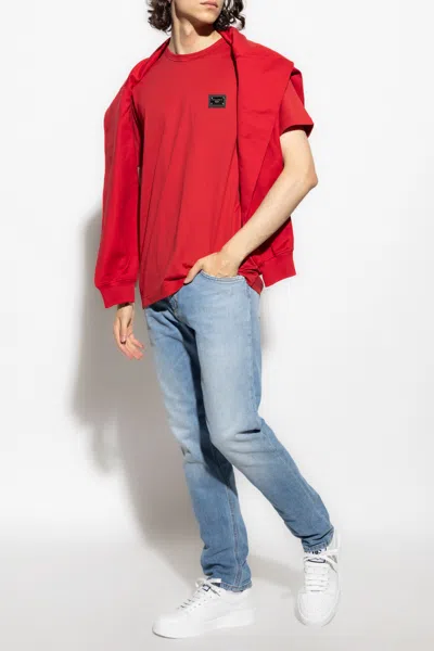 Dolce & Gabbana T-shirt With Logo In Red
