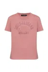 Dolce & Gabbana T-shirt With Logo In Rosa Polvere Chiaro
