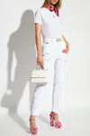 Dolce & Gabbana White Jersey Dg Logo Plate T-shirt In White