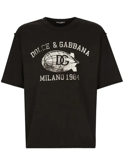 Dolce & Gabbana T-shirt With Print In Black