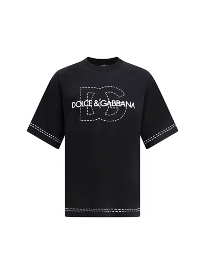 Dolce & Gabbana Maxi Logo T-shirt In Nero