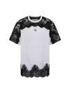 Dolce & Gabbana Jersey T-shirt With Dg Logo And Lace Inserts
