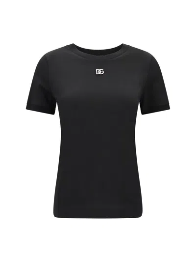 Dolce & Gabbana Embellished Cotton Jersey T-shirt In Neutral
