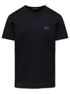 Dolce & Gabbana Black T-shirt With Logo Tag Detail On The Front In Cotton Man
