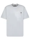 Dolce & Gabbana White Crewneck T-shirt With Logo Embroidery On The Front
