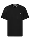 Dolce & Gabbana Black Crewneck T-shirt With Logo Embroidery On The Front In Black