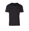 Dolce & Gabbana Black T-shirt With Logo Tag Detail On The Front In Black