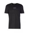 Dolce & Gabbana Black Crewneck T-shirt With Signature Logo In Cotton Man In Black