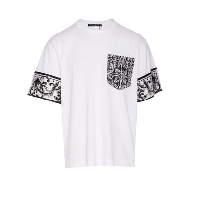 Dolce & Gabbana Dolce&gabbana Men Maiolica Print T-shirt In White