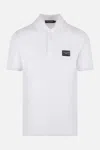 Dolce & Gabbana Cotton Piqué Polo-shirt With Branded Tag In White