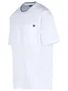 Dolce & Gabbana White Crewneck T-shirt With Logo Embroidery On The Front In White