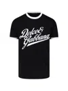 Dolce & Gabbana Round Neck T-shirt In Cotton In Black