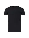 Dolce & Gabbana Black Crewneck T-shirt With Tonal Logo Lettering Embroidery On The Front In Cotton Stretch Man In Black