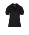 Dolce & Gabbana Cashmere Polo Pullover In Black