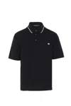 Dolce & Gabbana Cotton Pique Polo In Black