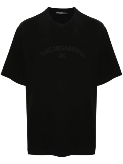 Dolce & Gabbana Logo Print T-shirt In Black