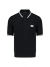 Dolce & Gabbana Logo-embroidered Polo T-shirt In Black