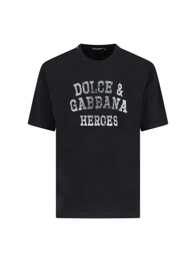 Dolce & Gabbana Logo T-shirt In Black